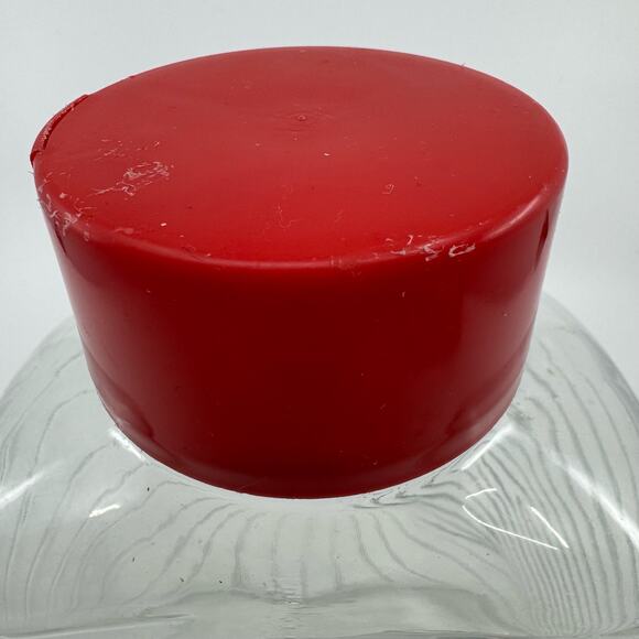 Vintage Retro Italian Covetro Patterned Glass Jug Pitcher Serveware with Red Lid - Picture 5 of 11